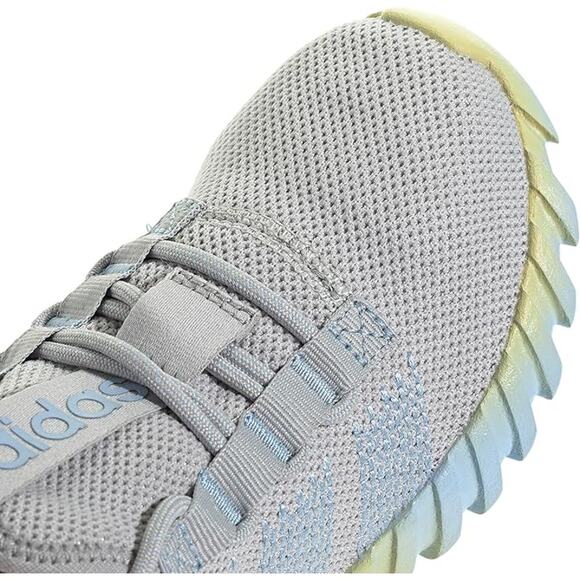 NWT adidas Unisex Kaptir Flow Sneaker, Grey/Blue/Powder Yellow, 3.5 Little Kid - Picture 4 of 6